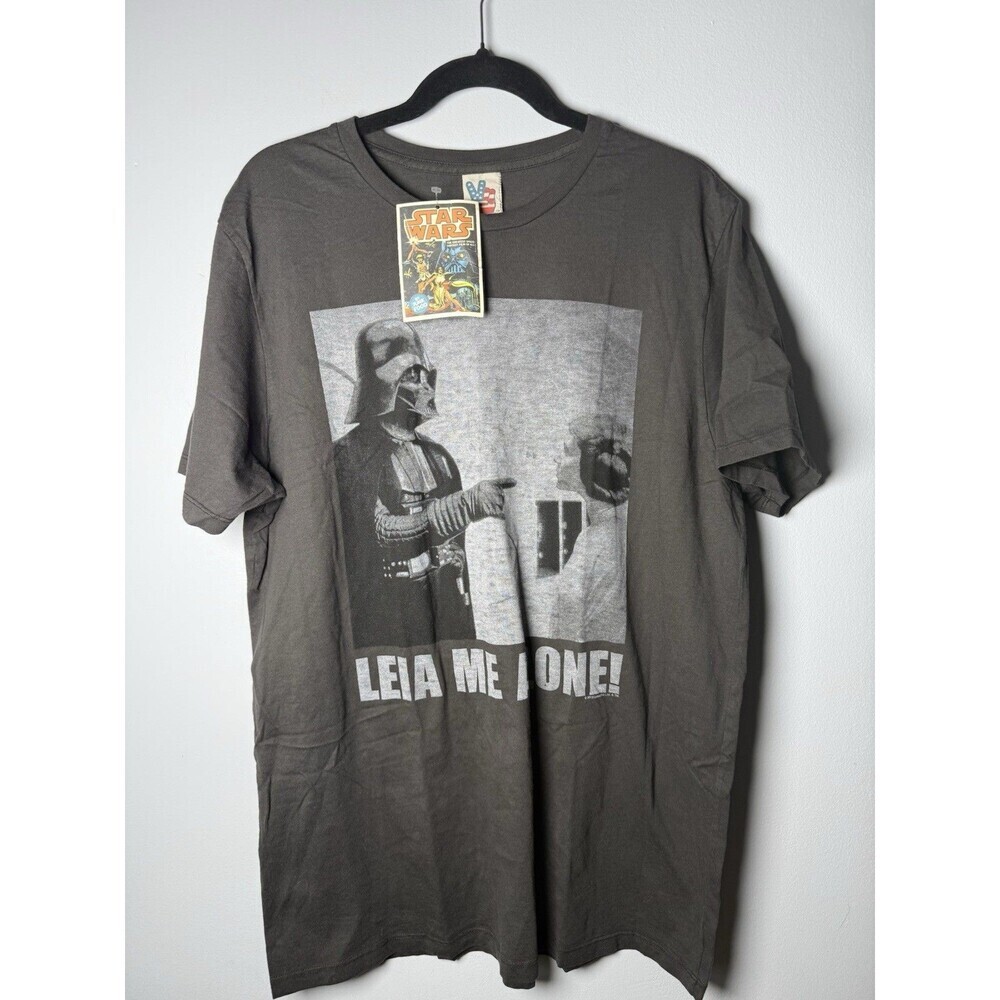 STAR WARS LEIA ME ALONE GRAPHIC T-SHIRT OFFICIALLY LICENSED DARTH VADER MENS XL